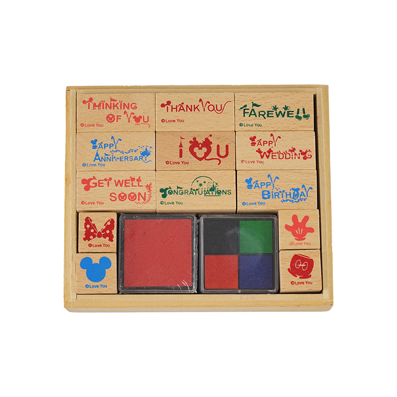 love木頭組合印章 WZ-4214